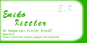 eniko kittler business card